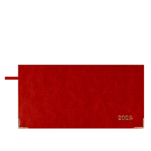 Еженедельник датированный "Сафир", 170х88 мм, 128 страниц, красный, 2026