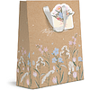 Пакет бумажный подарочный "Spring Flowers", 26.5х32х12.5 см, крафт, ассорти - 2