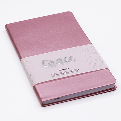 Книга записная "Graсe. Райский розовый", А5, 80 листов, клетка, розовый - 3