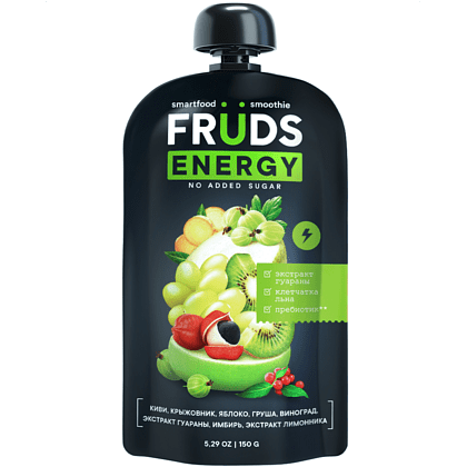 Пюре фруктовое "Smartfood smoothie fruds", вкус груша, яблоко, киви и крыжовник