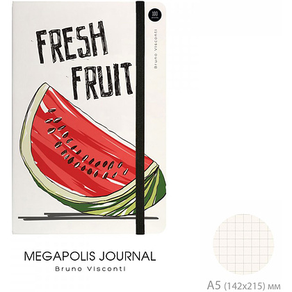 Блокнот "Megapolis Journal. Fresh & Fruity", A5, 100 листов, клетка, белый - 3
