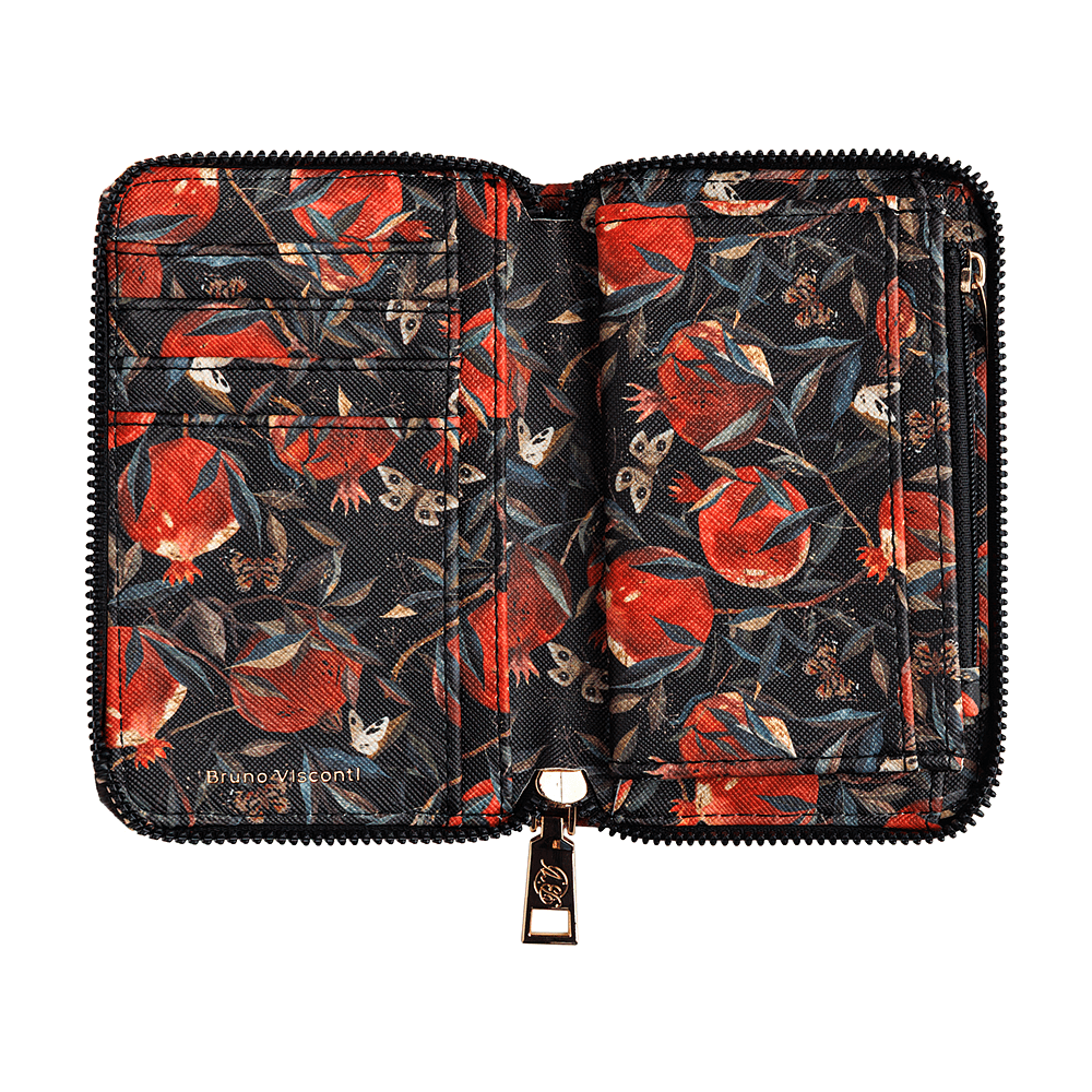 Кошелек "Flora. Гранат", черный, красный - 2