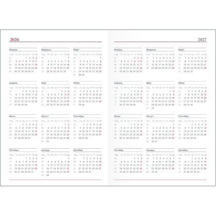 Ежедневник датированный "Berlin", А5, бордовый, 2026 - 6 Ежедневник датированный "Berlin", А5, бордовый, 2026 - 6