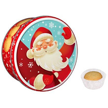 Печенье сдобное "Regnum", ж/б., Дед Мороз и Снеговик, 150 гр., 