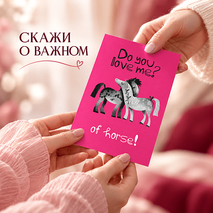 Открытка "Do you love me?", 148х105 мм, дизайнерская - 2