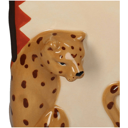 Ваза керамическая "Leopard", 13.5х10.2х23.2 см, разноцветный - 3