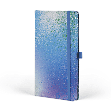 Блокнот "Color Spray relax", А5, 96 листов, линейка, на резинке, голубой