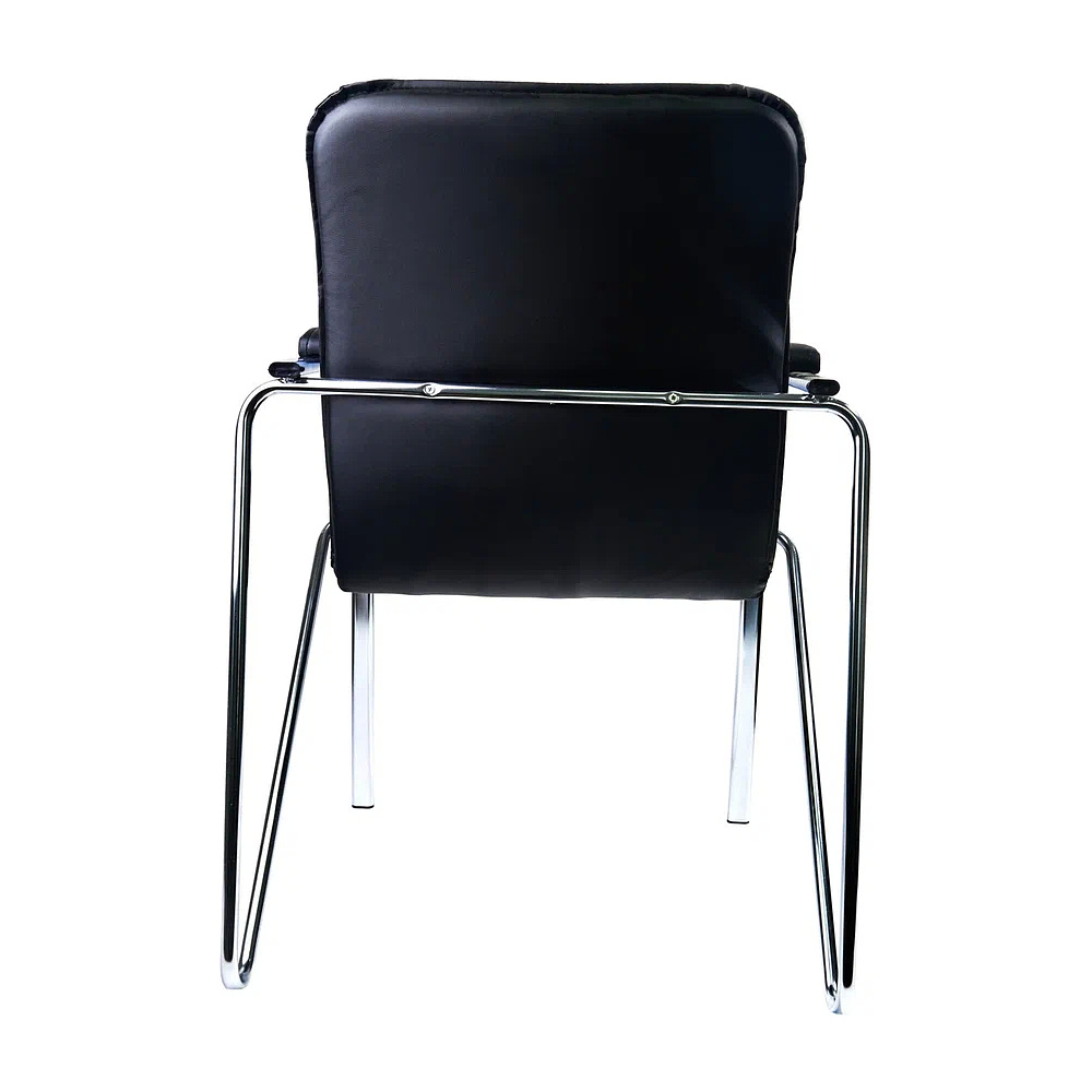Кресло для посетителей PMK "Samba Pegasso Black", мягкие подлокотники, экокожа - 5