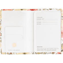 Обложка для паспорта "Flora. Цветочная страсть", кожзам., белый, желтый