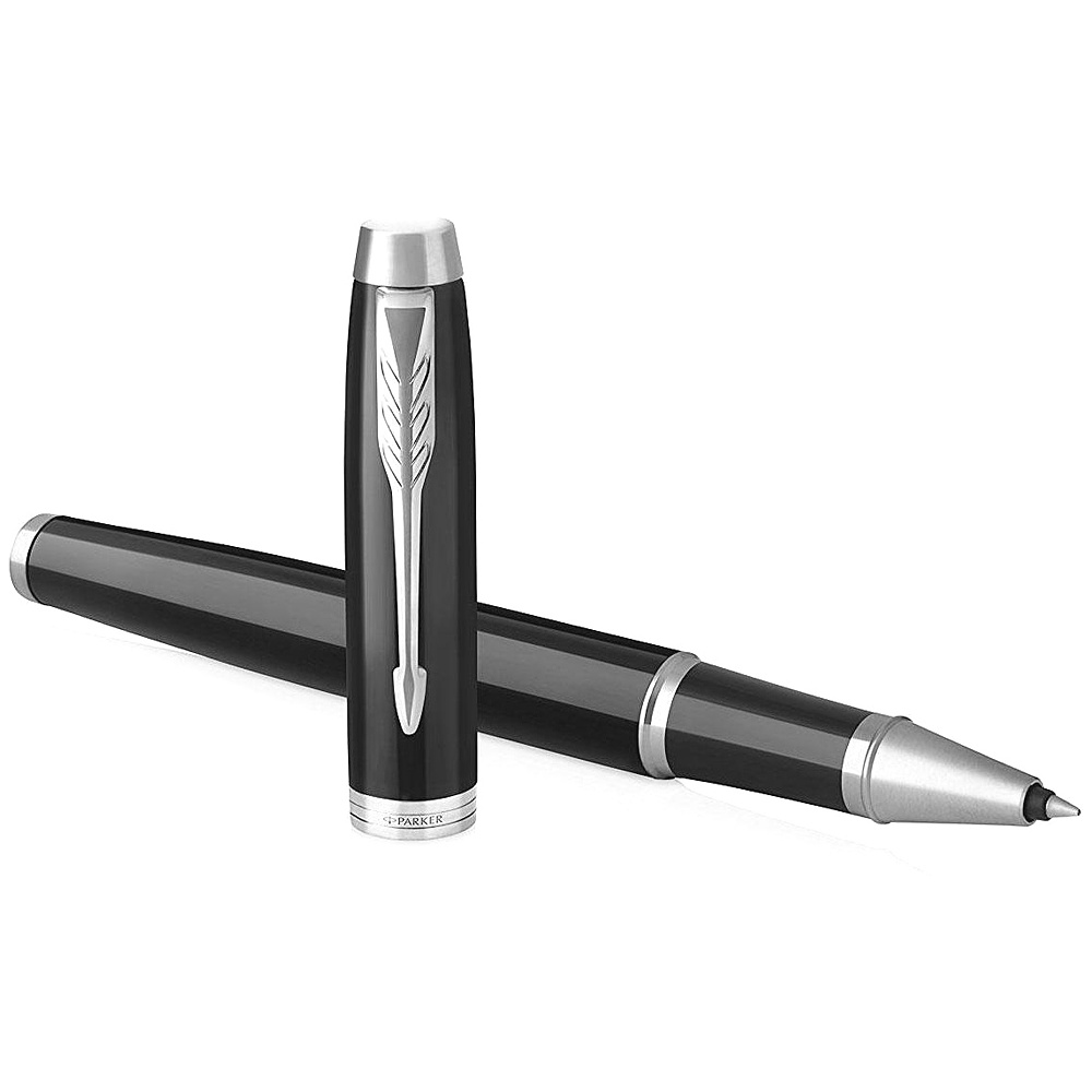 Ручка-роллер "IM Black Lacquer CT", 0.5 мм, черный, серебристый, стерж. черный - 3