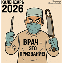 Календарь настенный перекидной "Врач - это призвание!" на 2026 год