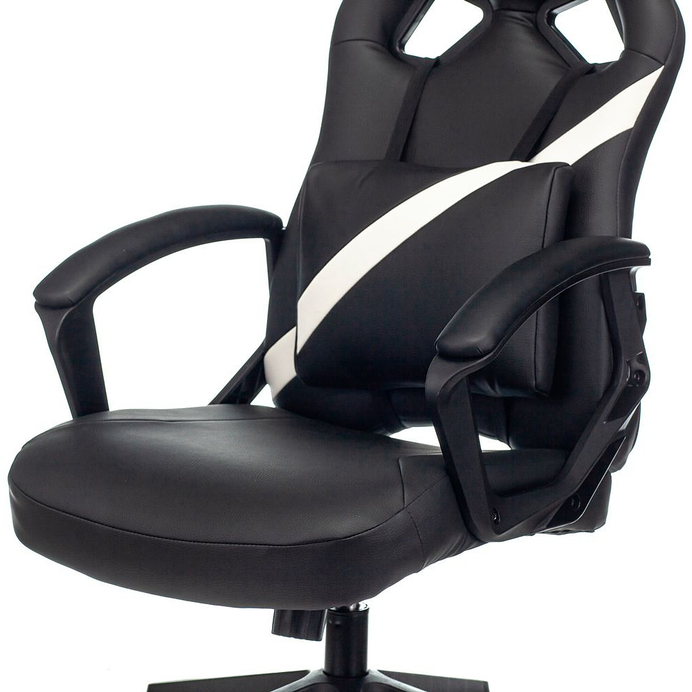 Кресло игровое "Zombie DRIVER", экокожа, пластик, черный, белый - 7