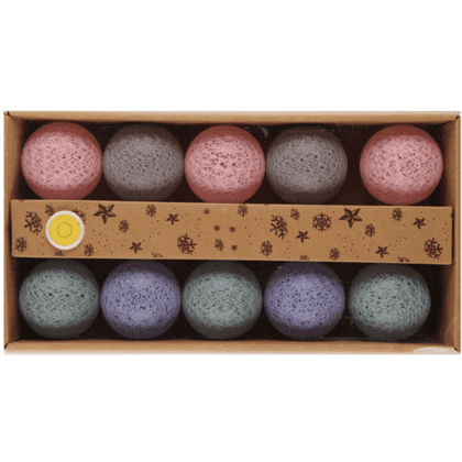 Гирлянда электрическая LED "Нить" с насадками "Шар", 2 м, тепло-белый