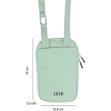 Сумка через плечо "430 SINCE 1918", 19х12.8х2.3 см, зеленый