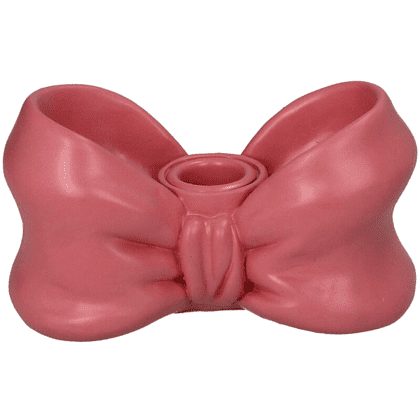 Подсвечник "Bow", 7х13,5х7 см, розовый