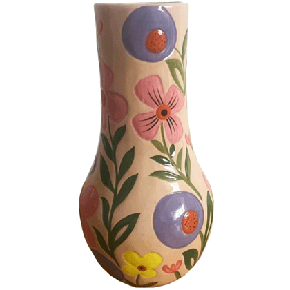 Ваза "Flowers", доломит, разноцветный