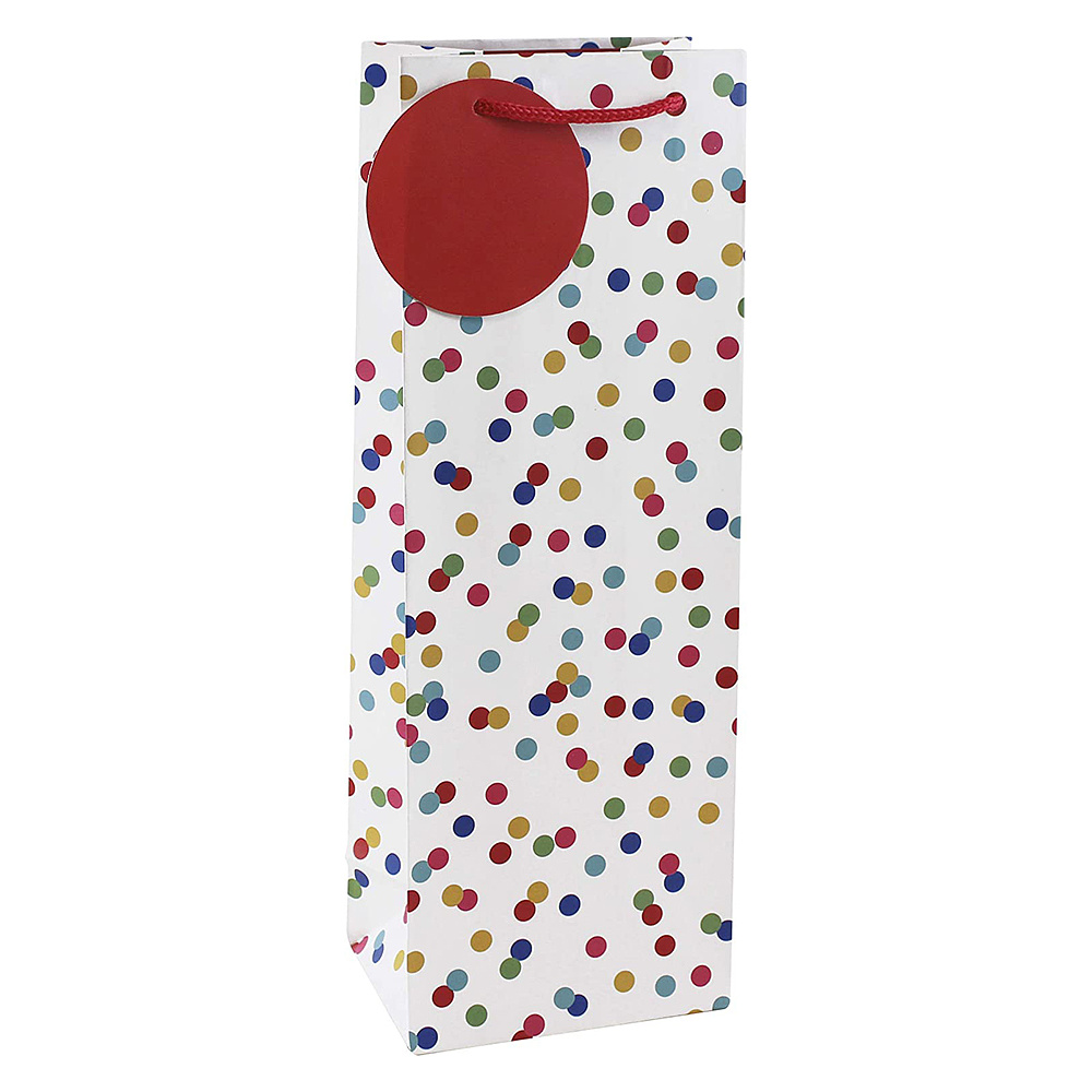 Пакет бумажный подарочный "Joyful spots", 12.7x9x35.5 см