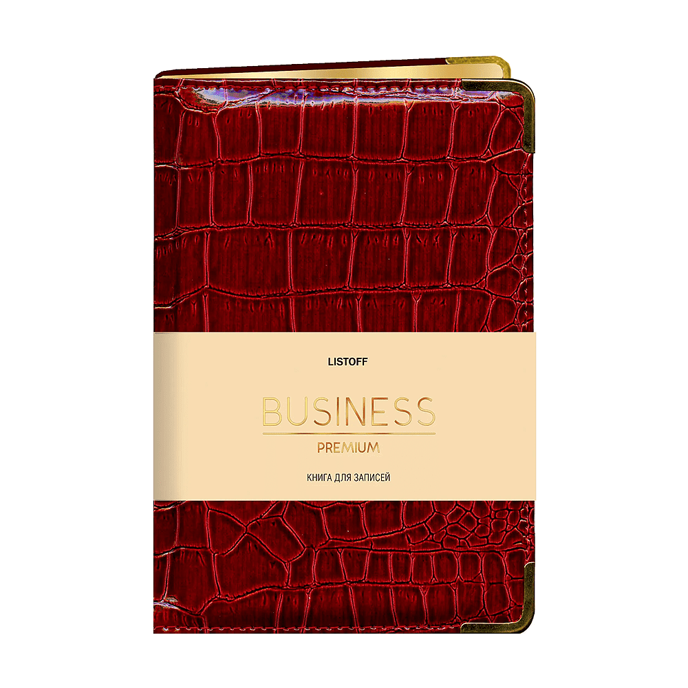 Книга записная "Grand croco", А5, 80 листов, клетка, бордовый  