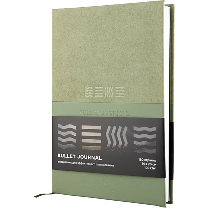 Блокнот "Стихия. Bullet Journal", А5, 80 листов, в точку, оливковый - 3