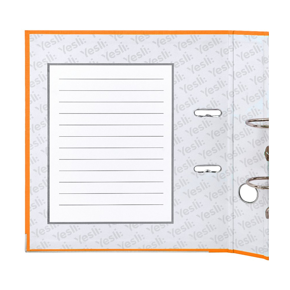 Папка-регистратор "Yesli:", А4, 50 мм, ПВХ Эко, оранжевый - 5
