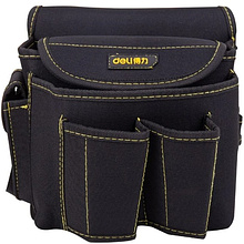 Сумка для инструментов поясная Deli YS EDL-P4, 220х140х200 мм, ткань Oxford, черный