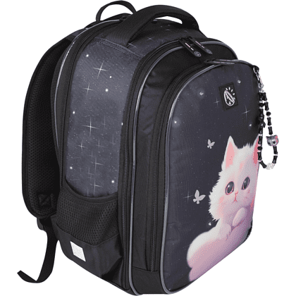 Рюкзак школьный "COMFORT Light Dream cat", черный - 3