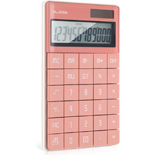 Калькулятор настольный Deli "NS041", 12-разрядный, светло-красный