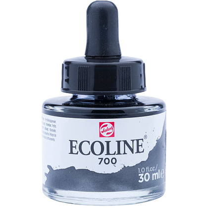 Жидкая акварель "ECOLINE", 700 черный, 30 мл