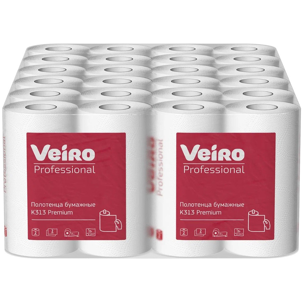 Полотенца бумажные Veiro Professional Premium, в рулонах, 2 рулона, 15 м, 2 слоя - 5