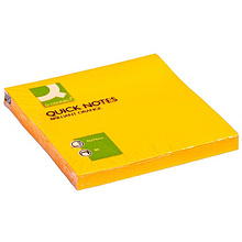Бумага для заметок "Q-Connect", 76x76 мм, 75 листов, оранжевый неон