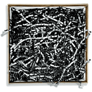 Наполнитель бумажный, гофрированный, 3 мм, 50 г, черный