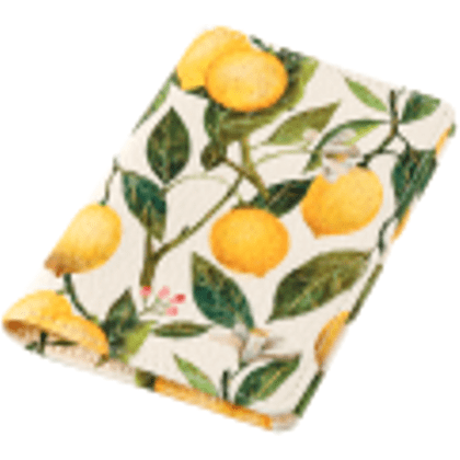 Обложка для паспорта "Flora. Paradise. Lemons", кожзам, белый, желтый - 2