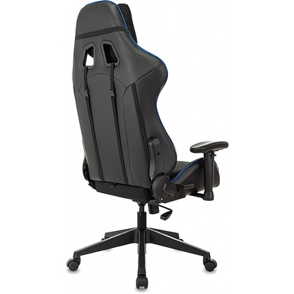 Кресло игровое Zombie VIKING 4 AERO, экокожа, ткань, пластик, черный, синий - 7