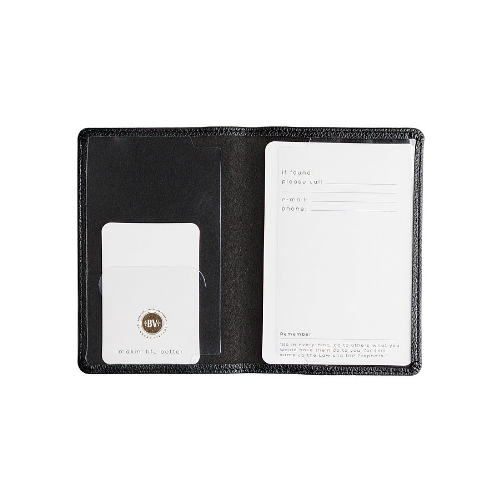 Обложка для паспорта "Черная", кожзам - 4