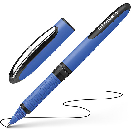 Ручка-роллер "Schneider One Hybrid C", 0.3 мм, синий, черный, стерж. черный - 2