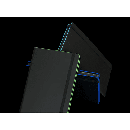 Блокнот "Black Laser Royal Blue", А5, 96 листов, черный - 2