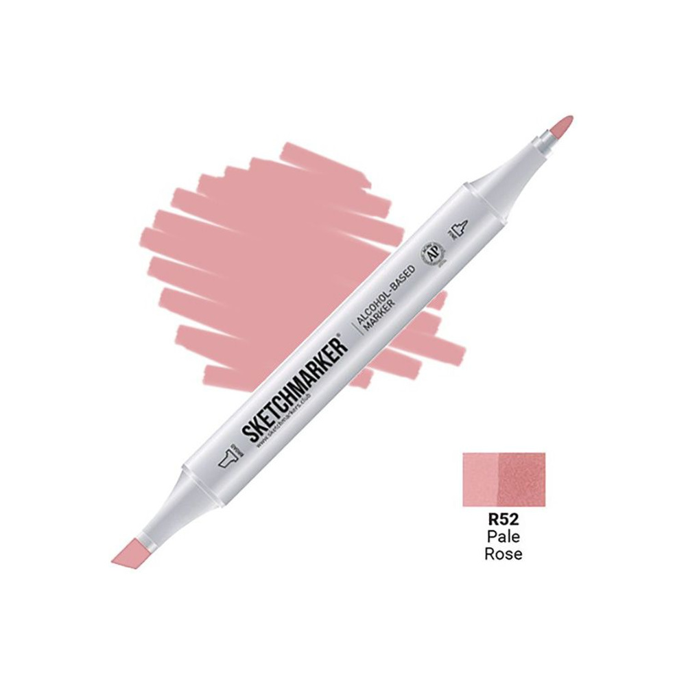 Маркер перманентный двусторонний "Sketchmarker", R52 розовый бледный