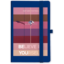Блокнот "Бажин. Believe in yourself", А5, 96 листов, линованный, синий