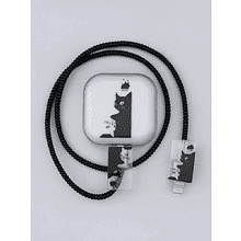 Набор защитный для зарядного устройства "Кошка", 5 предметов, черный