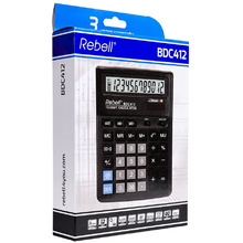 Калькулятор настольный Rebell "RE-BDC412 BX", 12-разрядный, черный