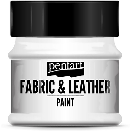 Краска для текстиля "Pentart Fabric & Leather paint", 50 мл, белый