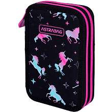 Пенал-книжка "Unicorn Squad", 2 отделения, с наполнением