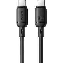Кабель Baseus P10377704113-00, Type-C to Type-C, 100W, 1 м, Cluster Black