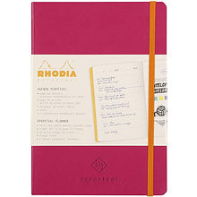 Еженедельник недатированный Clairefontaine Rhodia "Rhodiarama Perpetual", 148x210 мм, 128 страниц, малиновый