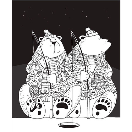 Раскраска "Миллион новогодних котов" - 3