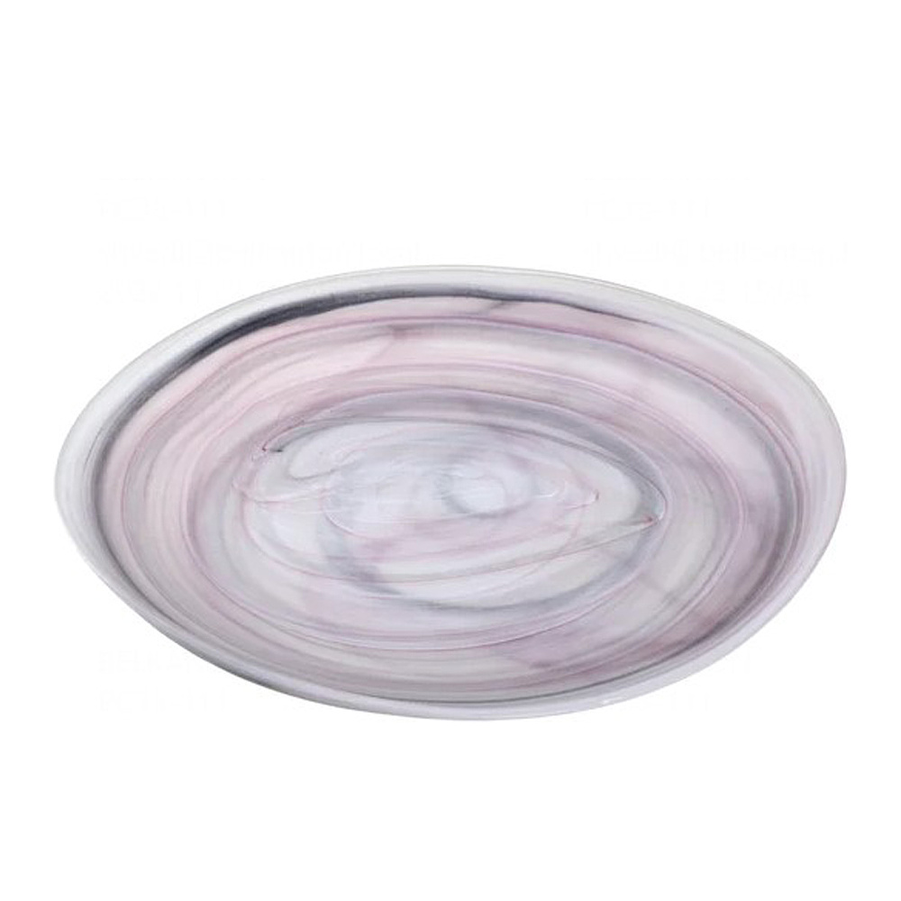 Тарелка стеклянная "Casolare", 21 см, розовый