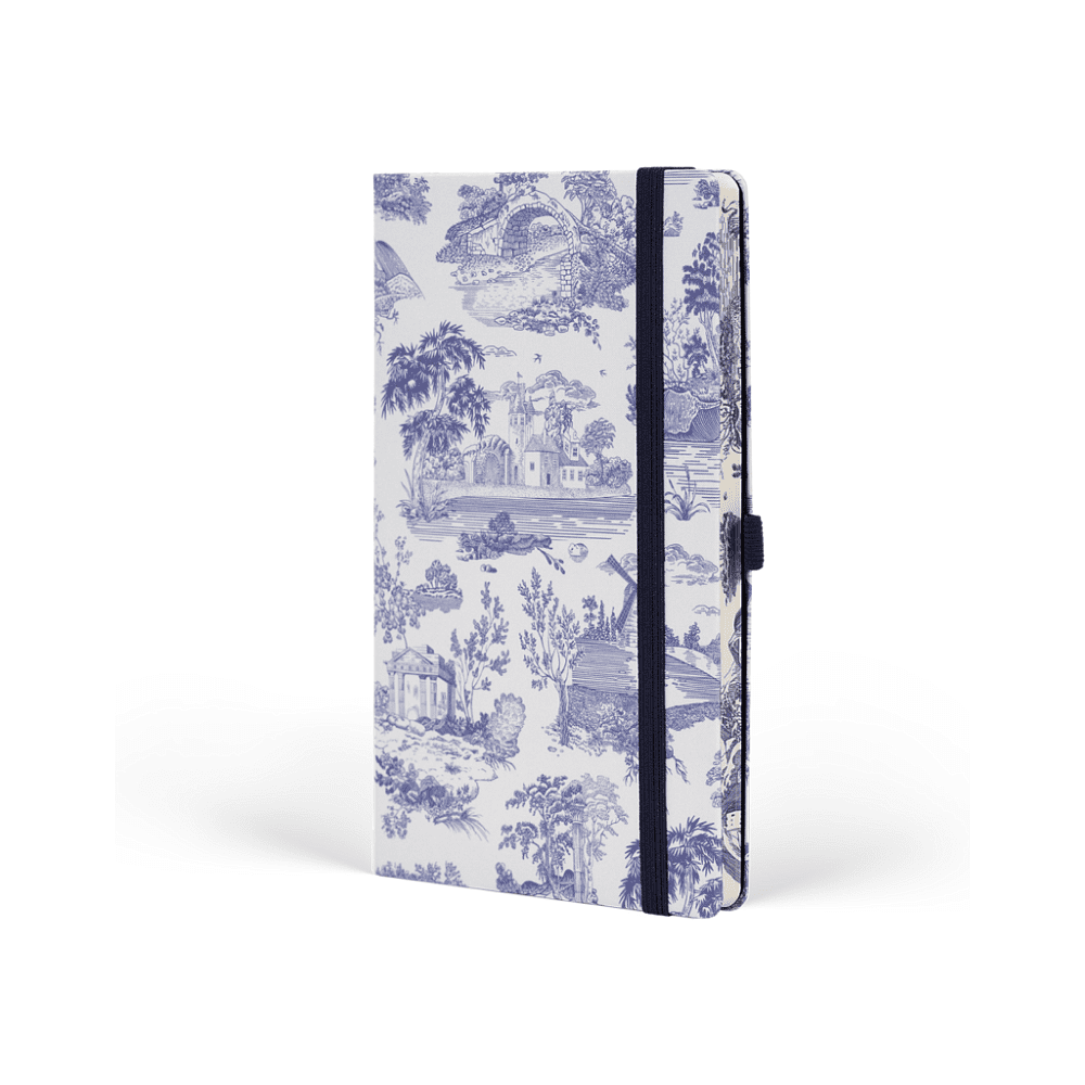 Блокнот "Landscapes marine blue", А5, 96 листов, на резинке, фиолетовый