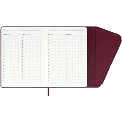 Ежедневник недатированный "Спилок Делавэ", А5, 320 страниц, бордовый - 4