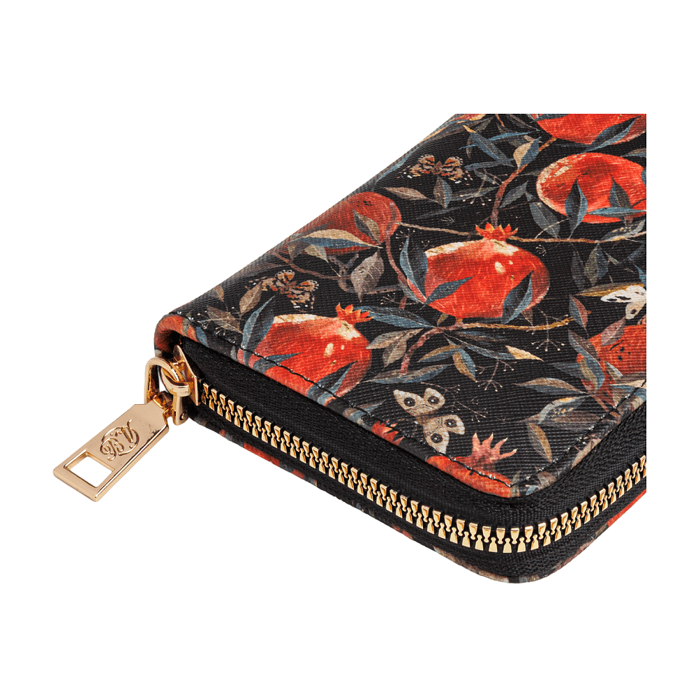 Кошелек "Flora. Гранат", черный, красный - 4