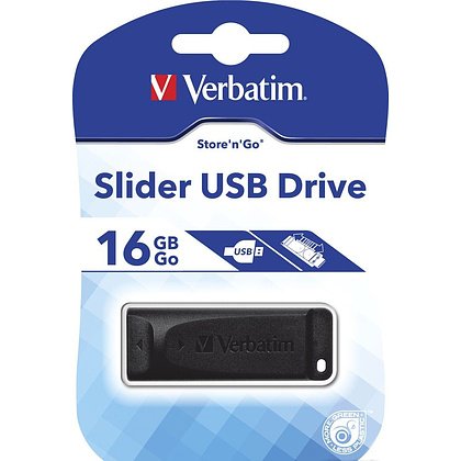 USB-накопитель "Slider", 16 гб, usb 2.0, черный - 4